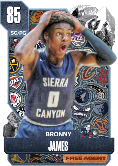 NBA 2K24 2KDB Custom Card Bronny James