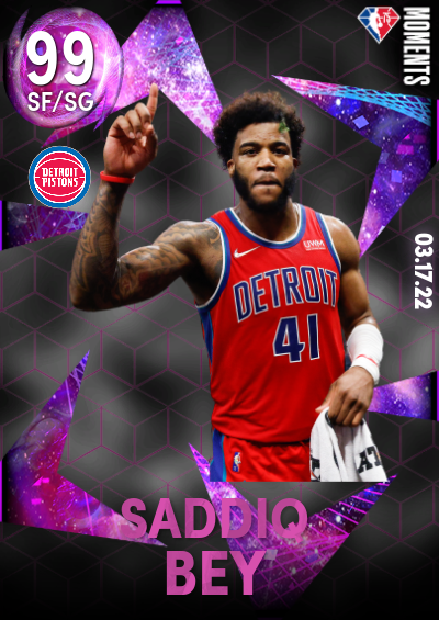 NBA 2K22 2KDB Custom Card Saddiq Bey