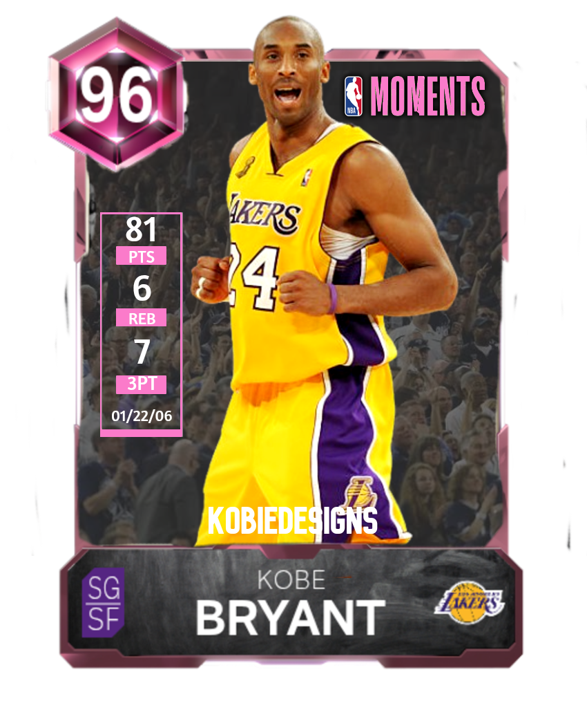 Kobe 81 pts Moments Card