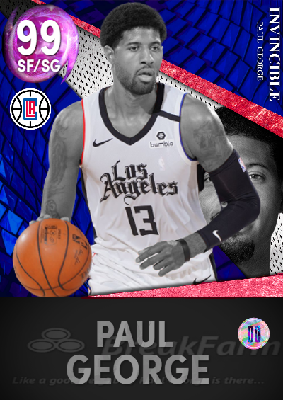 NBA 2K22 | 2KDB Custom Card (INVINCIBLE CLIPPER PAUL GEORGE)