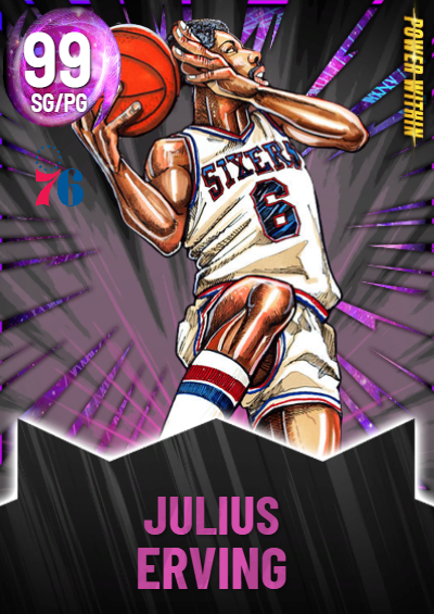 NBA 2K23  2KDB Galaxy Opal Julius Erving (97) Complete Stats