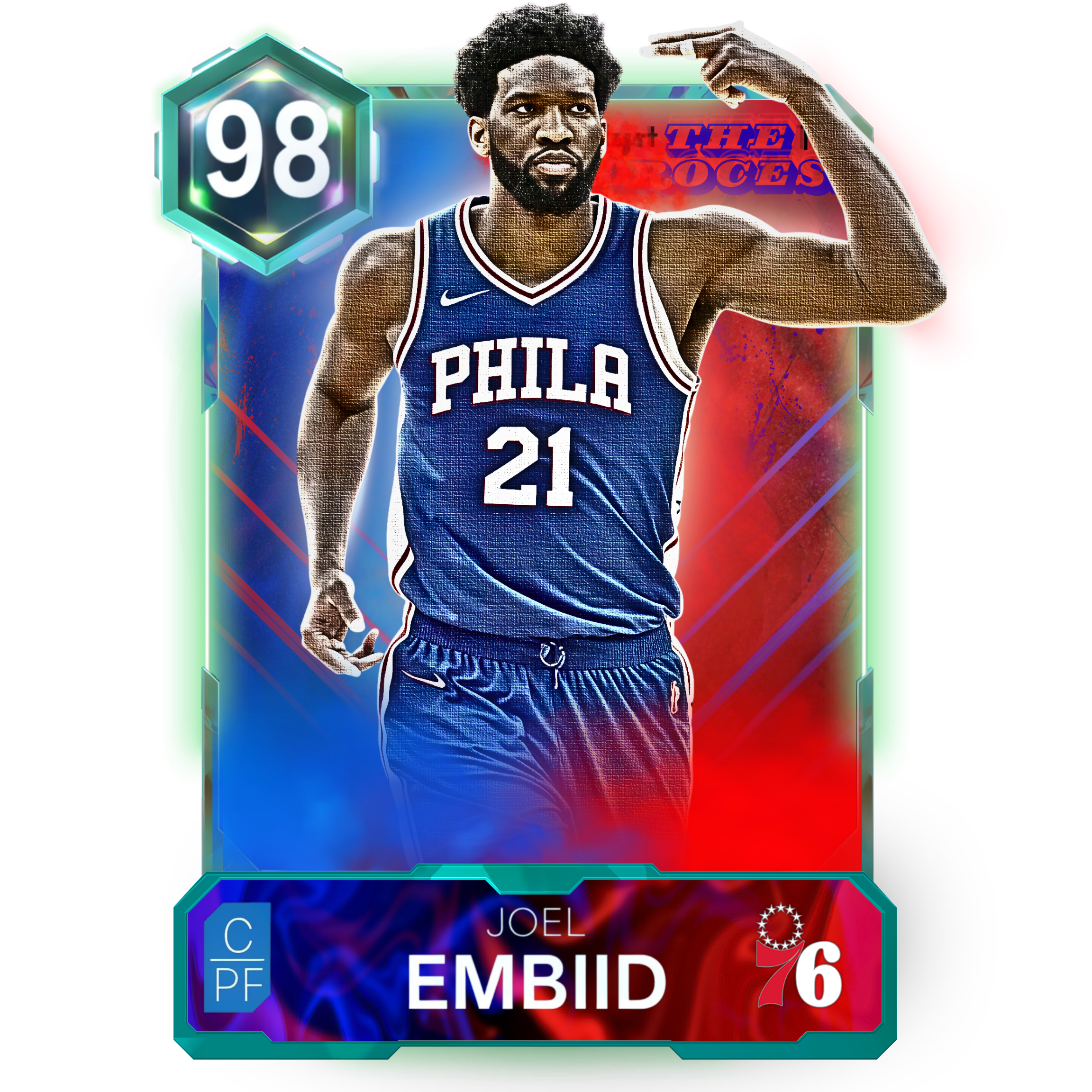2KDB MyTEAM Database | NBA 2K Custom Card (joel 'do a 180' embiid