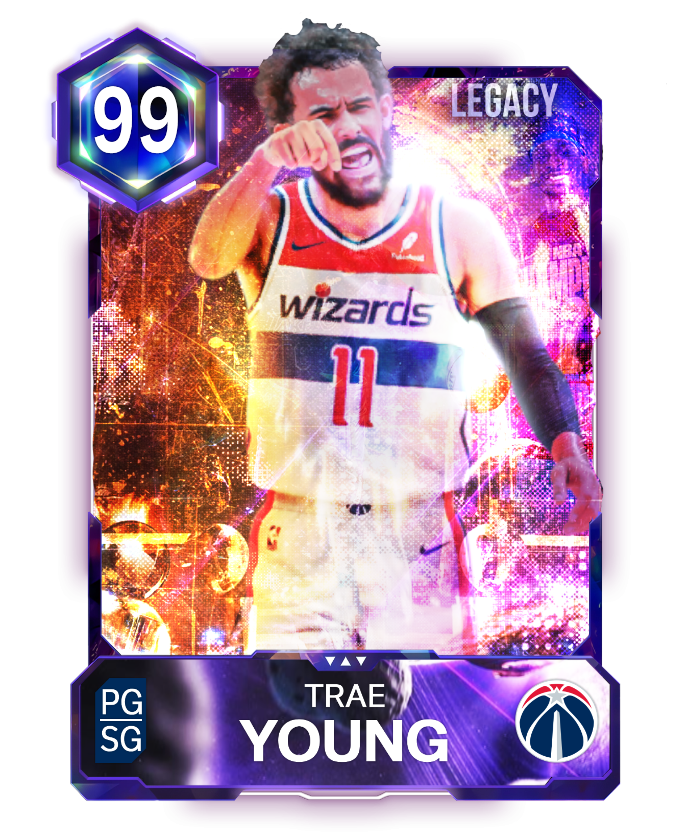 2KDB MyTEAM Database | NBA 2K Custom Card (LEGACY Trae Young