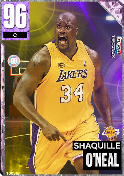 Shaquille O'Neal Playoffs Throwback Card