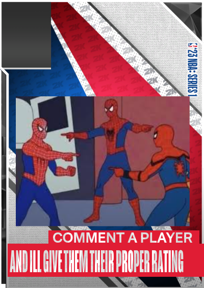 Comment a player  And ill give them their proper rating