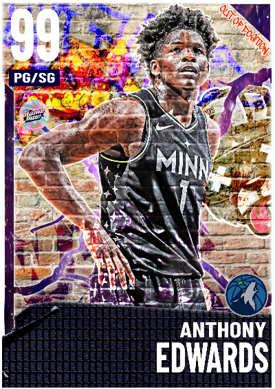 2k23 out of position Anthony Edwards custom card