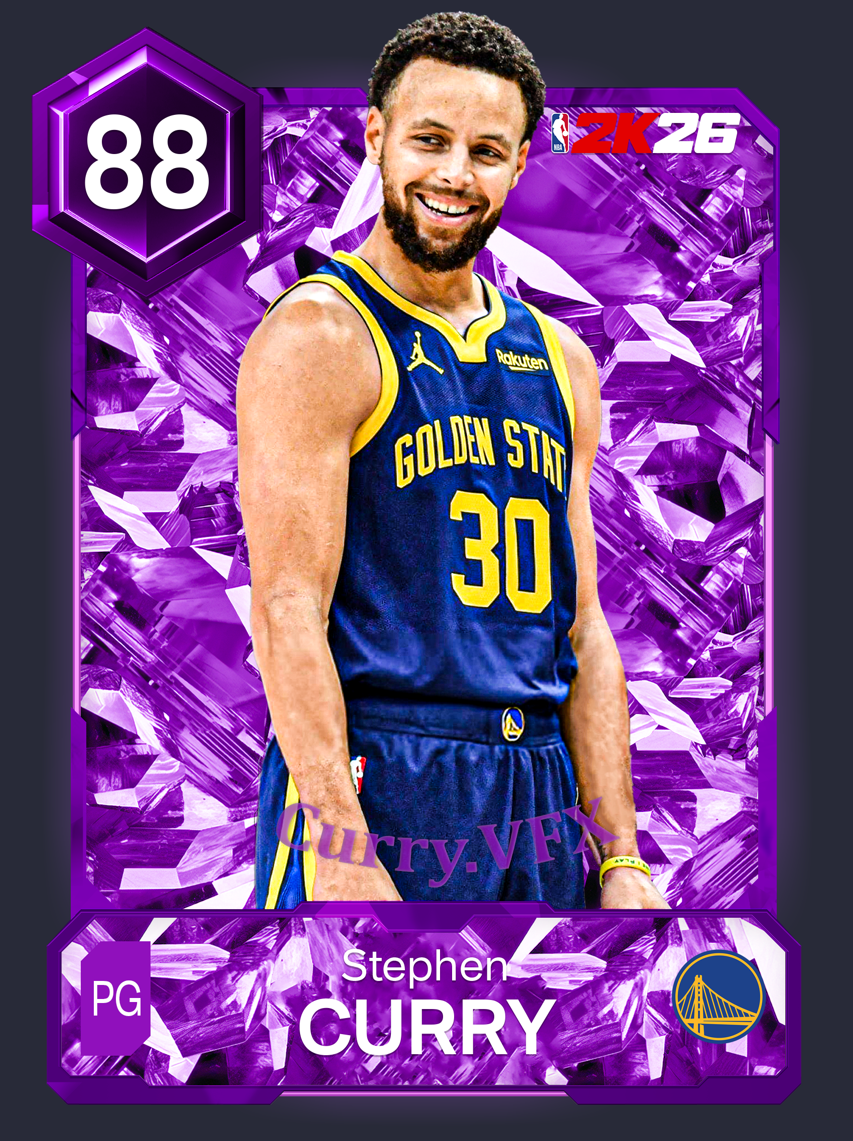 2K26 88 Overall 4-Time NBA Champion Best PG OAT Wardell Stephen Curry III