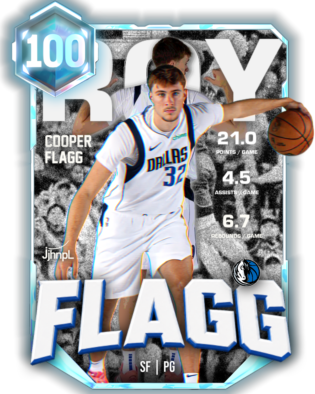 COOPER FLAGG ROOKIE OF THE YEAR CARD
