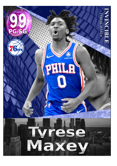 NBA 2K22 | 2KDB Custom Card (Invincible Tyrese Maxey )