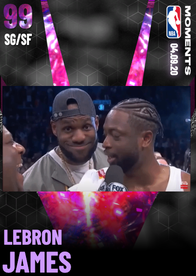 LeBron's troll face at D Wade's last game