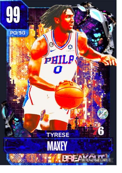 Tyrese maxey 52 point Breakout card