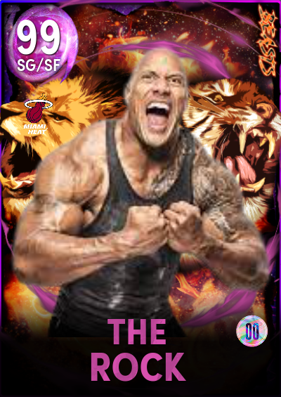 NBA 2K22 2KDB Custom Card The Rock 2k Card 