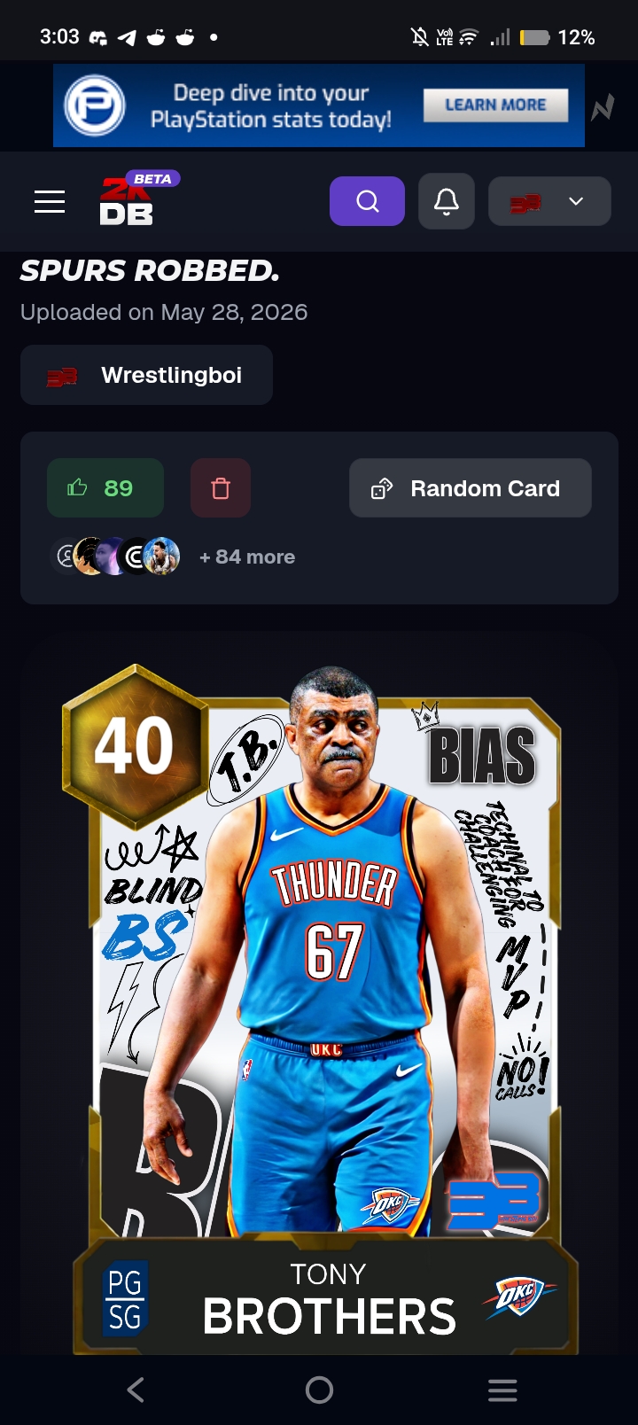 MOST LIKED 2K26 CARD IN 2KDB