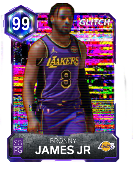 Bronny James jr Glitch Card