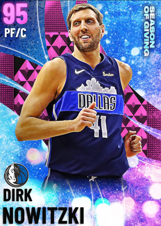 NBA 2K22  2KDB Pink Diamond Dirk Nowitzki (96) Complete Stats