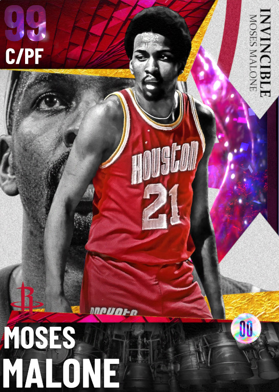 NBA 2K21  2KDB Galaxy Opal Moses Malone (97) Complete Stats