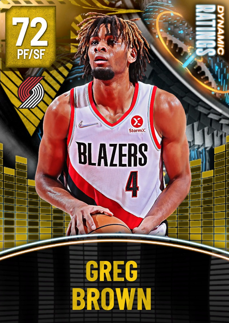 NBA 2K23  2KDB Gold Greg Brown (70) Complete Stats