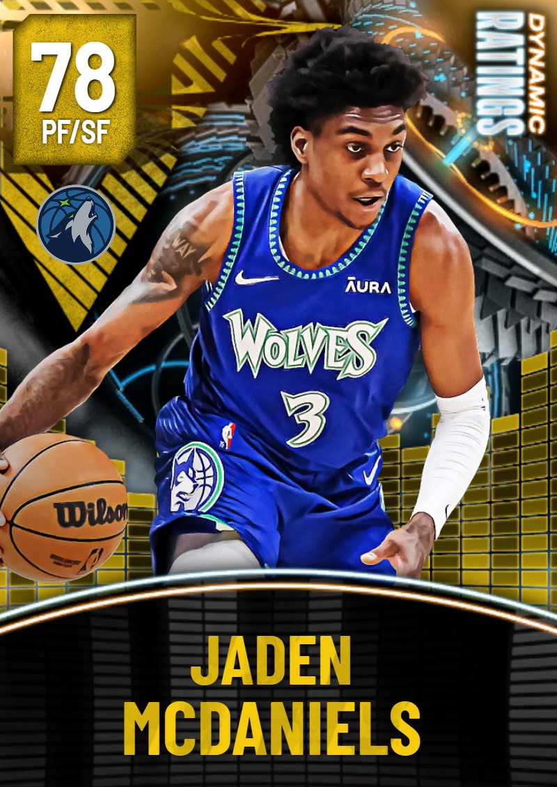 NBA 2K22 | 2KDB Gold Jaden McDaniels (78) Complete Stats