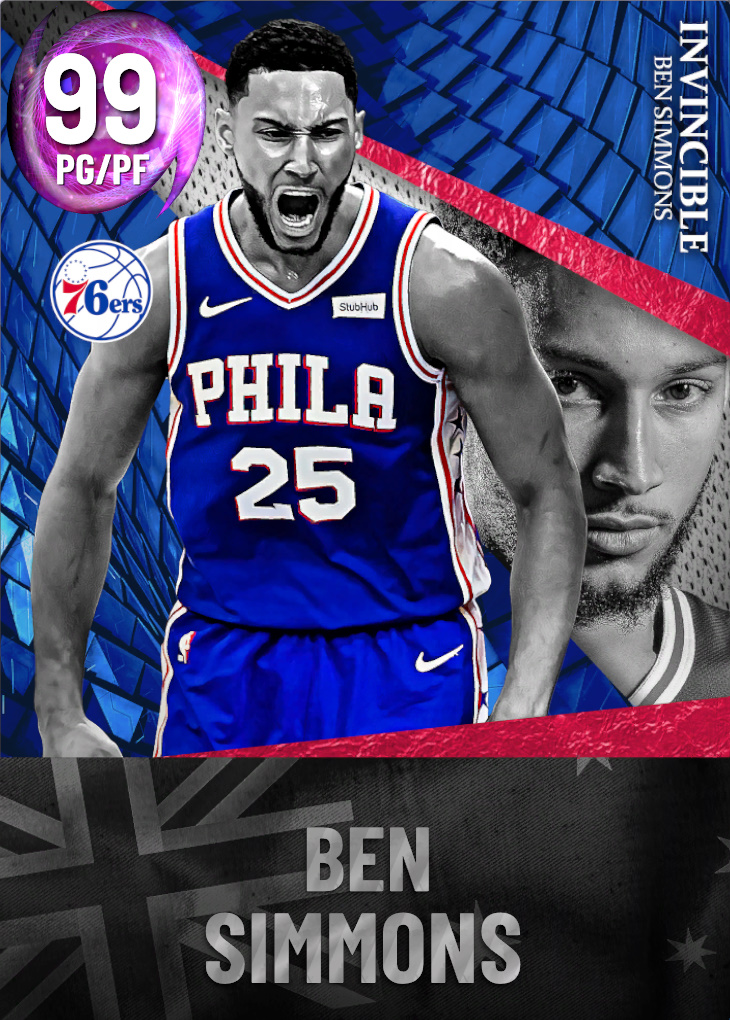 NBA 2K22  2KDB Pink Diamond Ben Simmons (96) Complete Stats