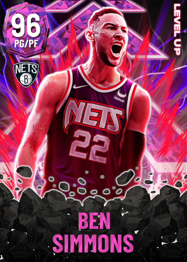 NBA 2K22  2KDB Pink Diamond Ben Simmons (96) Complete Stats