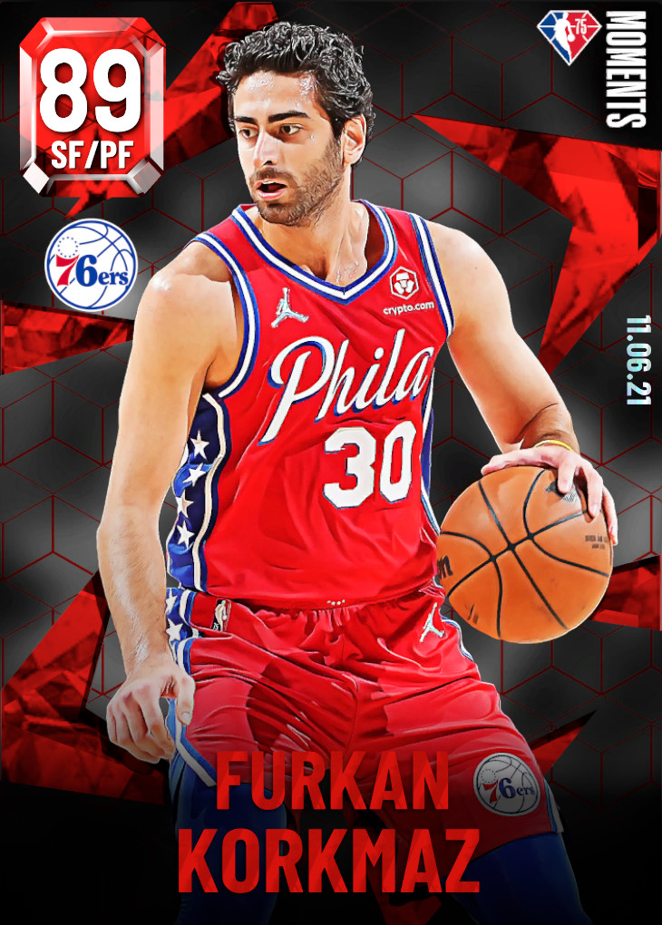 NBA 2K23  2KDB Gold Furkan Korkmaz (72) Complete Stats