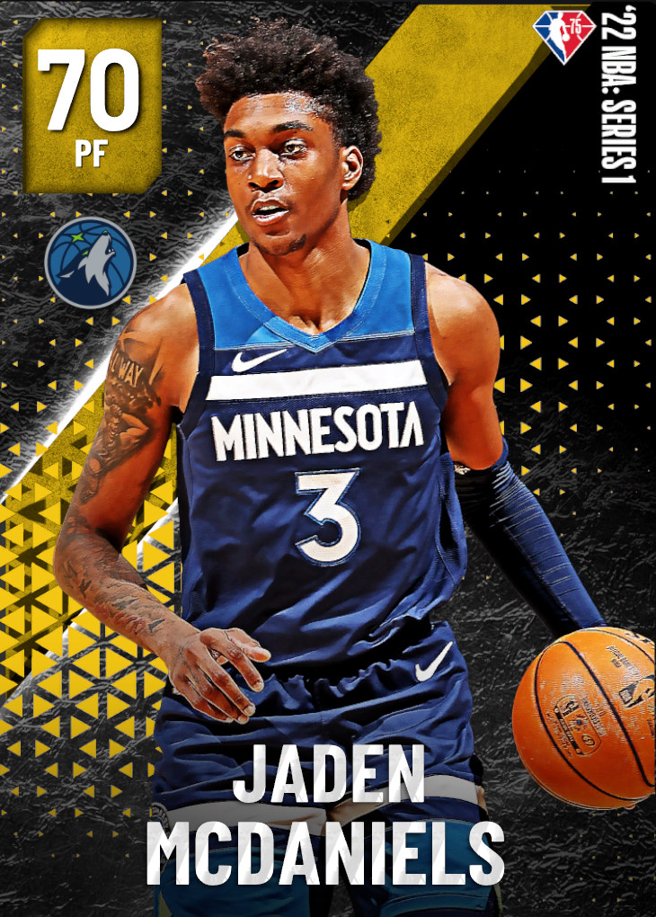 NBA 2K23  2KDB Gold Jaden McDaniels (74) Complete Stats