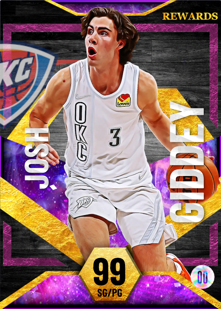 NBA 2K23  2KDB Galaxy Opal Josh Giddey (98) Complete Stats
