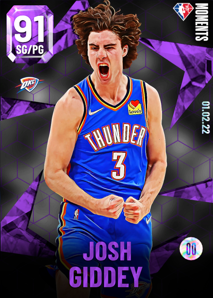 NBA 2K23  2KDB Galaxy Opal Josh Giddey (98) Complete Stats