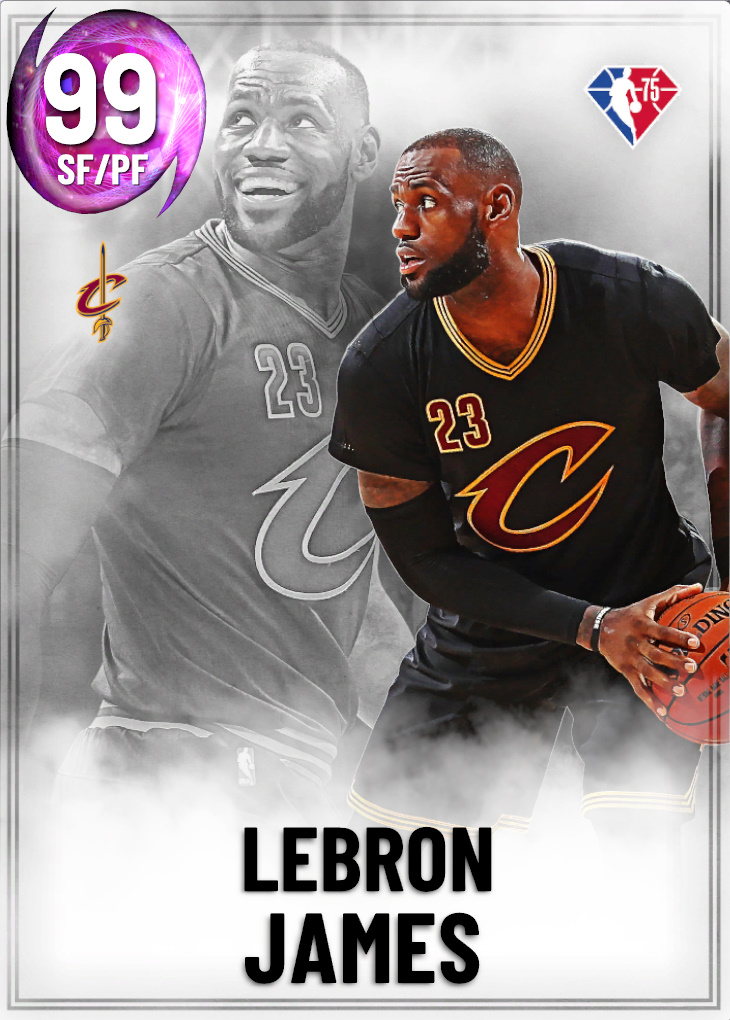 Another nitpick I have about MyTeam right now is the retro Cavs LeBron End  Game card. It shows him from his original Cavs days but when you get him,  he's just Miami