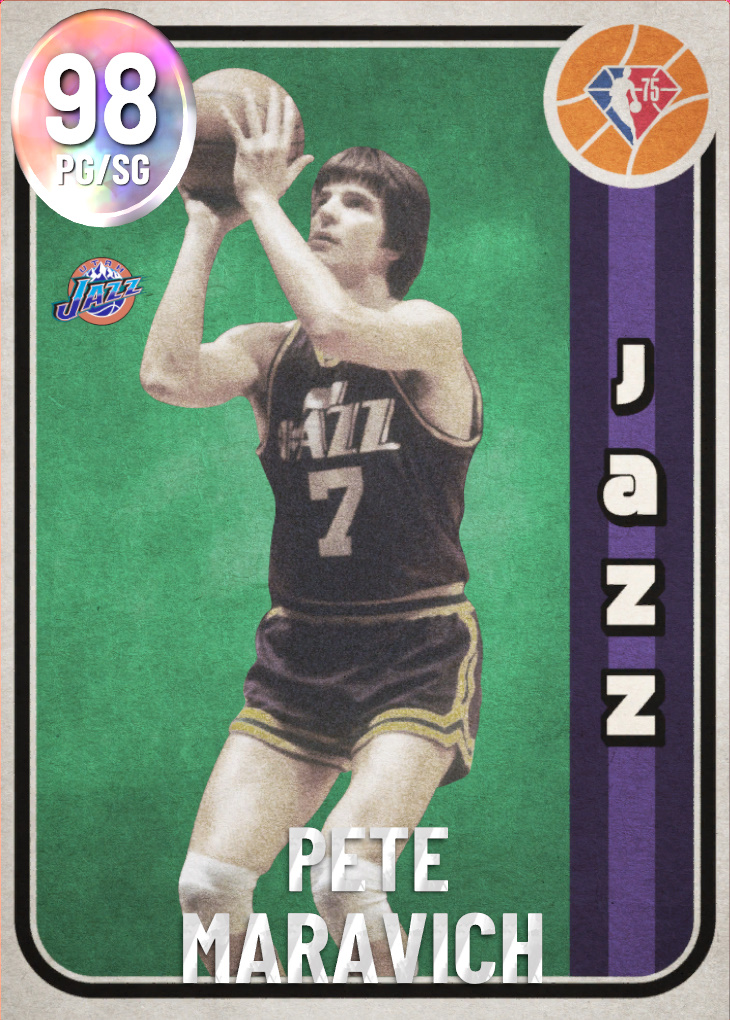 NBA 2K22  2KDB Dark Matter Pete Maravich (99) Complete Stats