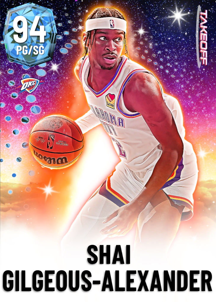 NBA 2K23  2KDB Galaxy Opal Shai Gilgeous-Alexander (97) Complete Stats