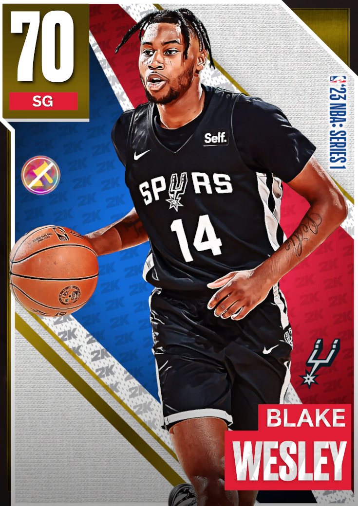 NBA 2K24  2KDB Gold Blake Wesley (71) Complete Stats
