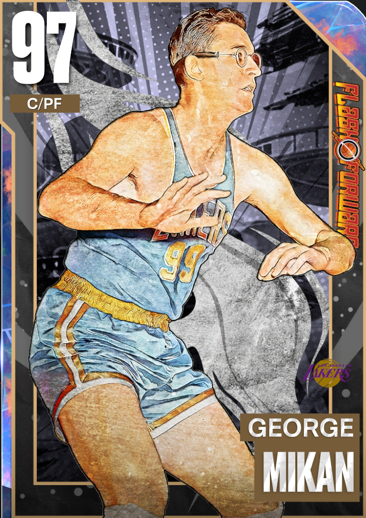 NBA 2K23  2KDB Amethyst George Mikan (90) Complete Stats