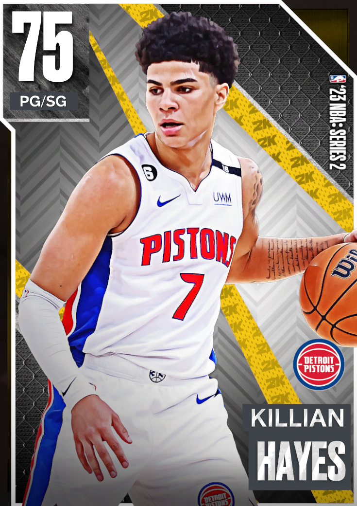 Killian Hayes is the starting point guard for the Pistons  for