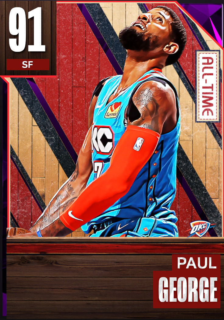 Paul George artwork, basketball stars, Oklahoma City Thunder, NBA