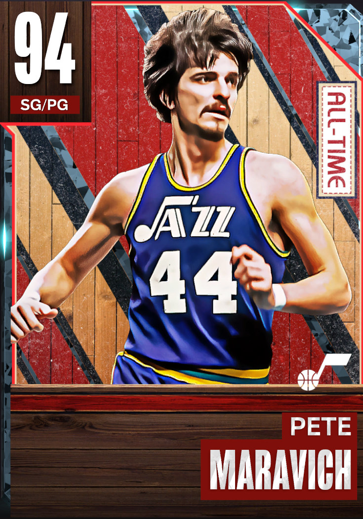 NBA 2K23  2KDB Pink Diamond Pete Maravich (95) Complete Stats