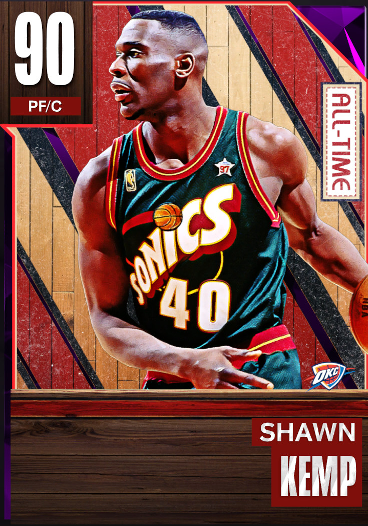 NBA 2K23  2KDB Galaxy Opal Shawn Kemp (97) Complete Stats