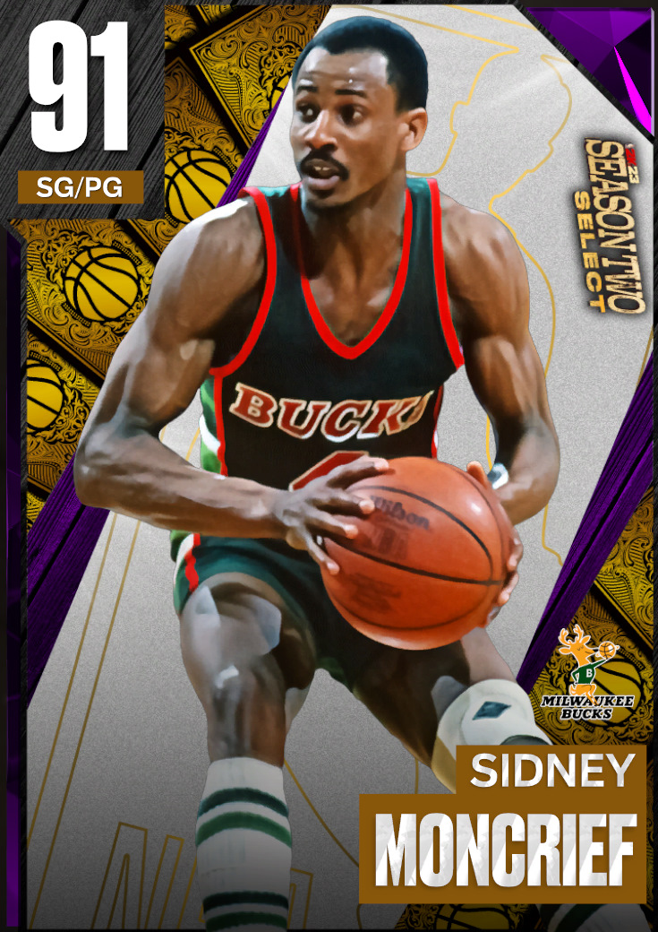 NBA 2K22  2KDB Galaxy Opal Sidney Moncrief (97) Complete Stats