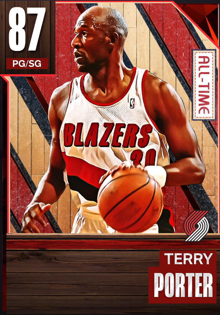 NBA 2K22  2KDB Gold Terry Porter (78) Complete Stats