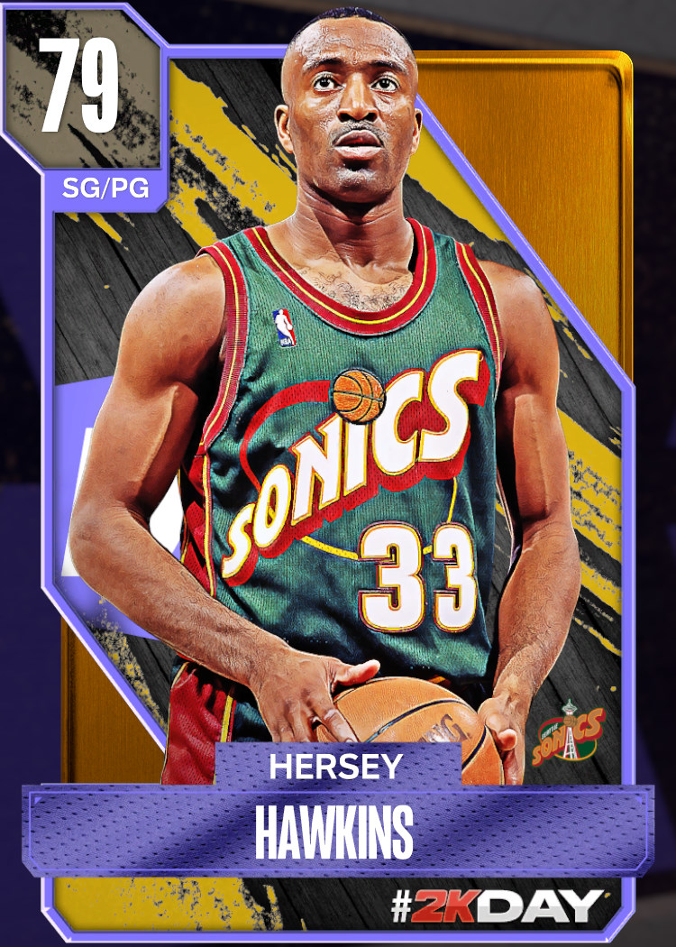 NBA 2K22  2KDB Gold Hersey Hawkins (77) Complete Stats