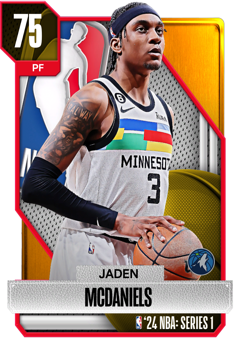 NBA 2K24 | 2KDB Gold Jaden McDaniels (75) Complete Stats