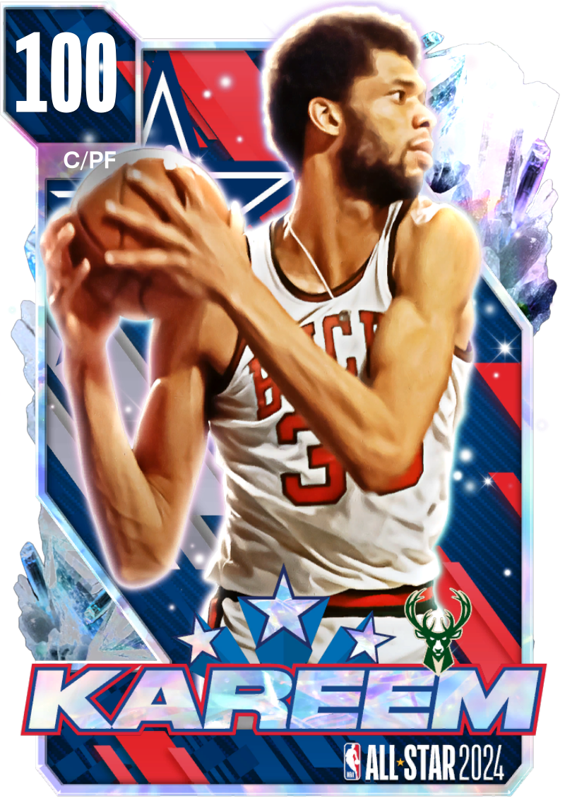 NBA 2K24 2KDB Custom Lineup 100 Overall Kareem Abdul Jabbar 