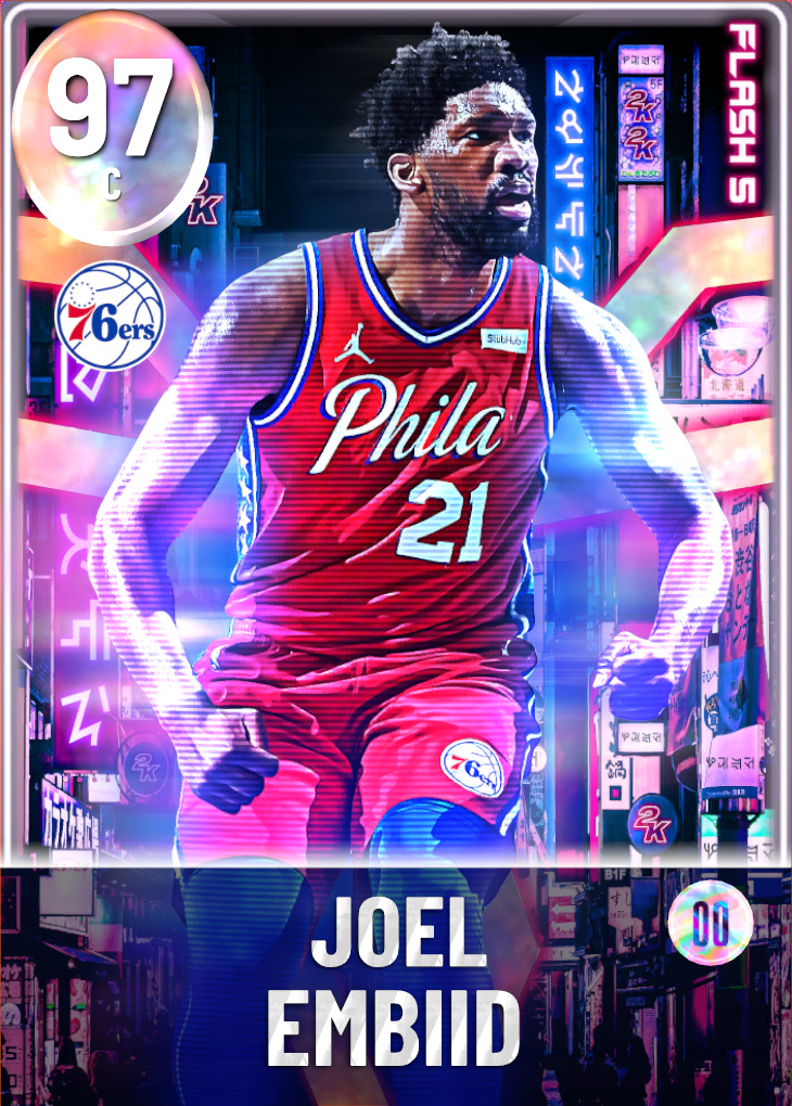 NBA 2K22 2KDB Opal Joel Embiid (97) Complete Stats