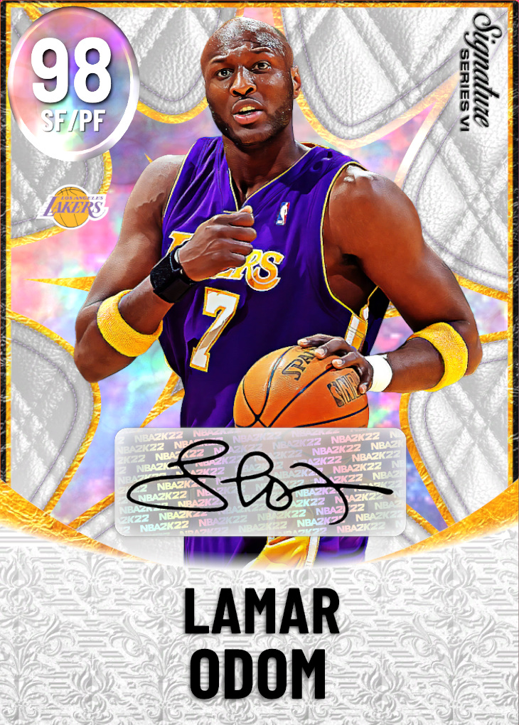 98 Lamar Odom | Signature Series Signed VI